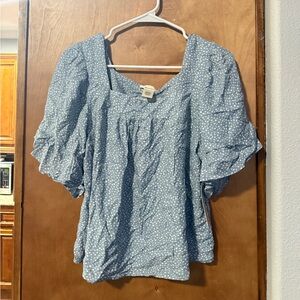 Brand New Blue Polka Dot Women's Top